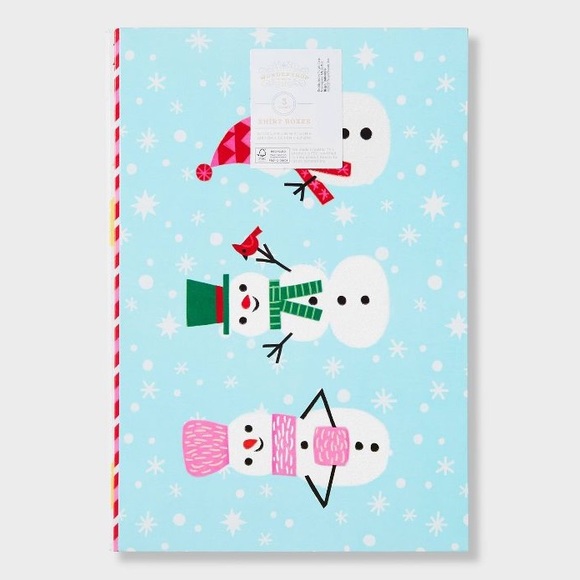 R6. 2 SETS - 3 Count Shirt Boxes - Winter / Christmas - 14.25” x 9.5” x 1.9” NEW - Picture 3 of 8